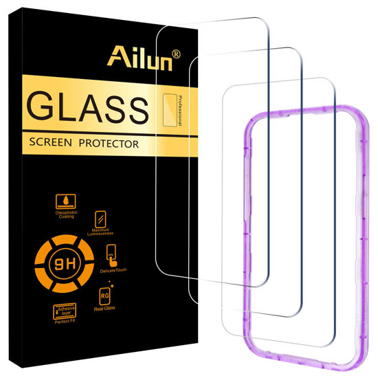 Picture of Ailun 3 Pack Screen Protector for iPhone 17 Pro Max [6.9 inch] with Installation Frame, Tempered Glass, Sensor Protection, Dynamic Island Compatible, Case Friendly