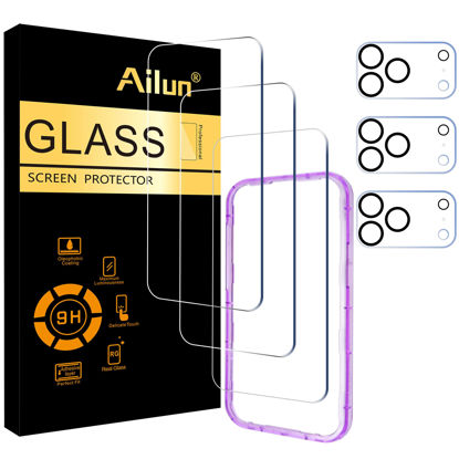 Picture of Ailun 3 Pack Screen Protector for iPhone 17 Pro Max [6.9 inch] + 3 Pack Camera Lens Protector with Installation Frame,Dynamic Island Compatible,Case Friendly[Not for iPhone 17/17 Pro/iPhone Air]