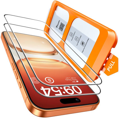 Picture of TOCOL for iPhone 17 Pro Max Screen Protector/iPhone 16 Pro Max Screen Protector 6.9-Inch Instant Installation Tempered Glass HD Clear Full Coverage Protection Case Friendly 2 Pack