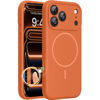 Picture of Miracase Magnetic for iPhone 17 Pro Max Case, Compatible with MagSafe, Integrated Silicone Camera Control Cover, 3.0mm Thicken Shockproof Drop Protection Phone Case for 17 ProMax, Orange