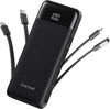 Picture of charmast Portable Charger with Built in Cables, Power Bank with Cords Wires, Slim 10000mAh Travel Battery Pack 6 Outputs 3 Inputs 3A Fast Charging for Samsung Google Pixel LG Moto iPhone iPad