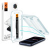 Picture of Spigen AluminaCore Tempered Glass Screen Protector [Glas.tR EZ Fit] designed for iPhone 17 Pro | iPhone 17 | iPhone 16 Pro [2 Pack] 9H+ Hardness, Aluminum-Enhanced Durability