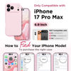 Picture of GolbinBox Magnetic for iPhone 17 Pro Max Case, Compatible with MagSafe, [Full Camera Protection] [Screen Protector], Silicone Shockproof Phone Cover with Anti-Scratch Microfiber Lining, Chalk Pink