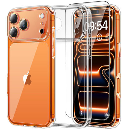 Picture of TAURI for iPhone 17 Pro Case, Full Camera Protection with Screen Protector, Anti-Yellowing Military-Grade Protection Shockproof Slim Phone Case for iPhone 17 Pro, Clear