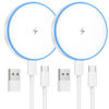 Picture of MagSafe Charger 2 Pack 15W Magnetic Wireless Charger Fast Charging Pad Compatible with iPhone 17/16/15/14/13/12 Series & AirPods 4/3/2/Pro Magnetic MagSafe Charging Pad with Dual Ports