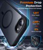 Picture of SPIDERCASE Designed for iPhone 16e Case, Magnetic Translucent Matte Case with 2PCS Tempered Glass Screen Protector Slim Phone Case for iPhone 16E 6.1'', Black