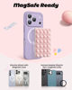 Picture of amBand Magnetic Suction Phone Mount for MagSafe Case, Silicone Octo Cup Buddy Sticky Grip Holder for iPhone, Removable Hands-Free Selfie/Video for TikTok Influencers, Women Gift, Light Pink
