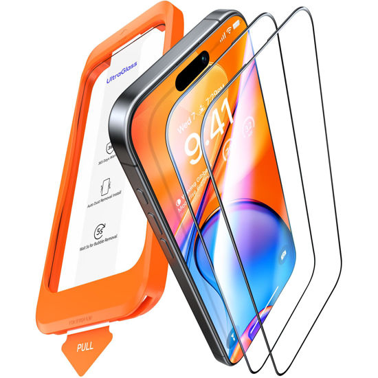Picture of UltraGlass UNBREAK TOP 9H+ Armor for iPhone 17 Pro Max Screen Protector [NO.1 Military Grade Shatterproof] Screen Protector 17 Pro Max Tempered Glass 17 ProMax, Longest Durable, Full Coverage, 2 Pack