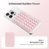 Picture of Klearlook Silicone Double-Sided Suction Cup Phone Case Detachable Mount, Sticky Phone Grip with Higher Suction Power for iPhone, Hands-Free Phone Accessories Holder for Selfies and Videos, Light Pink