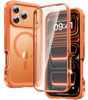 Picture of Diaclara Magnetic Designed for iPhone 17 Pro Case 6.3'' [Full Camera Protection] Full Body Bumper,[Compatible with MagSafe] Military Drop Proof Phone Case w/Built-in Screen Protector,Orange