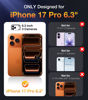 Picture of Diaclara Magnetic Designed for iPhone 17 Pro Case 6.3'' [Full Camera Protection] Full Body Bumper,[Compatible with MagSafe] Military Drop Proof Phone Case w/Built-in Screen Protector,Orange