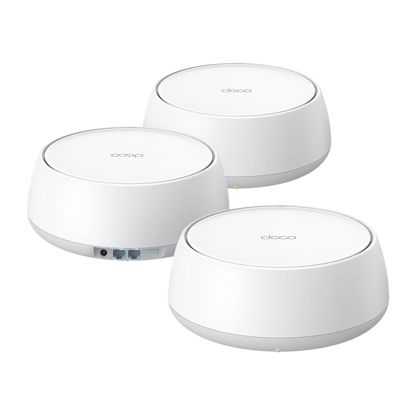 Picture of TP-Link Deco 7 BE25 Dual-Band BE5000 WiFi 7 Mesh Wi-Fi System | 4-Stream 5 Gbps, 240 Mhz | Covers up to 6,600 Sq.Ft | 2X 2.5G Ports Wired Backhaul | VPN,MLO, AI-Roaming, HomeShield, 3-Pack