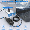 Picture of VJYUIJAY Universal 65W USB C Laptop Charger Compatible with HP chromebook Lenovo Dell Acer Asus Samsung Google Computer Type C Power Adapter