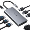 Picture of USB C Docking Station Dual Monitor Adapter for Dell HP, Laptop Docking Station 3 Monitors Quad Display USB C Hub Dongle to 4K HDMI+DP+VGA,3 USB2.0,100W PD,8 in 1 Thunderbolt Dock for Lenovo,Surface