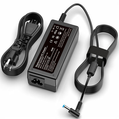 Picture of PIOEVTKA Replacement for HP Laptop Charger 65W 45W Computer Charger Smart Blue Tip Power Adapter