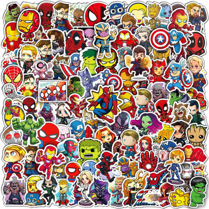 Picture of 200PCS Cool Character Stickers for Water Bottles Skateboard Luggage Laptop Bumper Waterproof Vinyl Stickers Bulk for Boys Teens Adults
