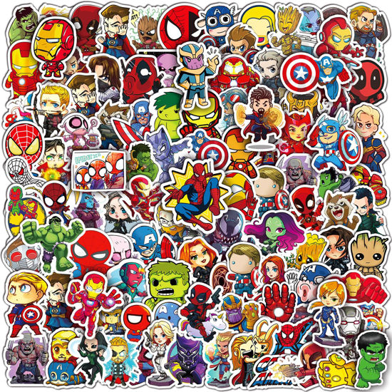 Picture of 200PCS Cool Character Stickers for Water Bottles Skateboard Luggage Laptop Bumper Waterproof Vinyl Stickers Bulk for Boys Teens Adults