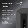 Picture of NETGEAR Nighthawk Dual-Band WiFi 7 Router (RS180) - Router Only, BE5500 Wireless Speed (up to 5.5 Gbps) - Covers up to 2,500 sq. ft., 80 Devices - 2.5 Gig Internet Port - Free Expert Help