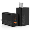 Picture of 2Pack 100W USB C Wall Charger Block, 3-Port USB C Charging Adapter,65W Type C Super Fast Charging Power Plug Cube for MacBook Pro/Air,i-Pad Pro,i-Phone 17/16/15, Galaxy S25,and More-Black