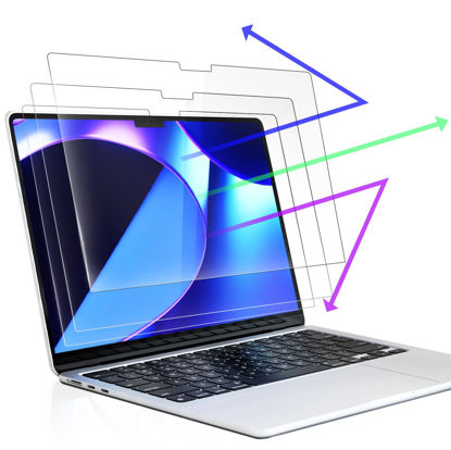 Picture of Peslv 3-Pack Anti Blue Light Screen Protector for MacBook Air 13.6/13 Inch (2022-2025, M2 M3 M4 Chip), 13.6inch Mac Laptop Glare Filter Uv Blocker Shield Cover Eye Protection Film