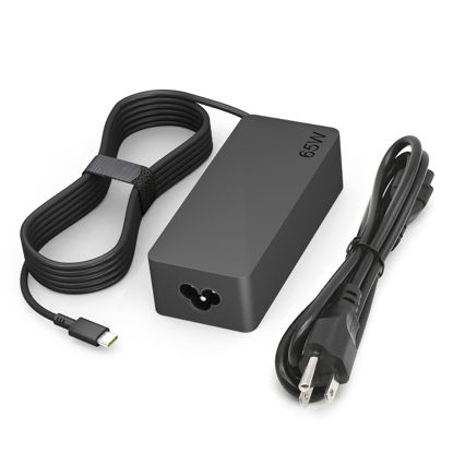 Picture of Dzytnsy 65W USB C Charger Compatible with Lenovo Thinkpad/Yoga/Chromebook Laptop Computer 65W 45W USB C Fast Power Adapter