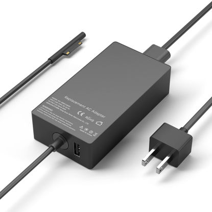 Picture of YBRUZRUB 65W Surface Pro Charger Compatible with Microsoft Surface Laptop 2 3, Surface Pro X 11 10 9 8 7 6 5 4 3, Surface Go 2 Go 3, Surface Book 1 2 Microsoft Surface Charger Power Supply Adapter