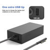 Picture of YBRUZRUB 65W Surface Pro Charger Compatible with Microsoft Surface Laptop 2 3, Surface Pro X 11 10 9 8 7 6 5 4 3, Surface Go 2 Go 3, Surface Book 1 2 Microsoft Surface Charger Power Supply Adapter