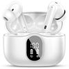 Picture of Wireless Earbuds, Bluetooth 5.4 Headphones Bass Stereo, Ear Buds with Noise Cancelling Mic, LED Display in Ear Earphones Clear Calls, IP7 Waterproof Bluetooth Earbuds for Phones/Sports/Laptop, White