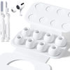 Picture of 4 Pairs Replacement Ear Tips for AirPods Pro 2nd/1st Generation with Portable Storage Box & Cleaner Pen,Noise Reduction Holewith & Built-in dust Guard Screen,Silicone Ear Tips for AirPods Pro (White)