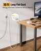 Picture of 10Ft Extension Cord with Multiple Outlets, Flat Plug Surge Protector Power Strip 10 Ft Long Cord, 8 Outlets & 4 USB Ports (2 USB C), Desk Charging Station for Home Office, College Dorm Room Essentials