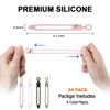 Picture of Nearockle 24Pcs Silicone Cable Straps Cord Organizer for Bundling Earphone, Phone Charger, Computer Cords, Reusable Cable Ties Wire Organizer in Home,Office,Kitchen,School (4 Colors)