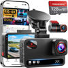 Picture of TERUNSOUl 4K+4K Dash Cam Front and Rear, Free 128GB Card Included, 5.8GHz WiFi Dash Camera for Cars, Built-in GPS, G-Sensor, 170°Wide Angle, 3" IPS Screen, 24H Parking Mode, Support 512GB Max