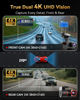 Picture of TERUNSOUl 4K+4K Dash Cam Front and Rear, Free 128GB Card Included, 5.8GHz WiFi Dash Camera for Cars, Built-in GPS, G-Sensor, 170°Wide Angle, 3" IPS Screen, 24H Parking Mode, Support 512GB Max