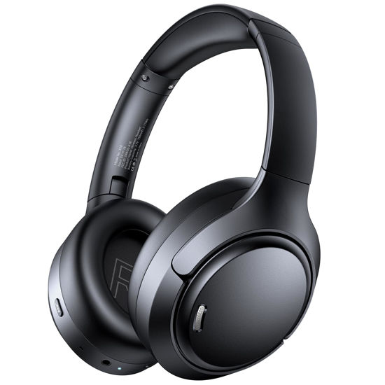 Picture of Hybrid Active Noise Cancelling Bluetooth 6.0 Headphones 120H Playtime 6 ENC Clear Call Mic, Over Ear Headphones Wireless with Hi-Res Audio Comfort Earcup Low Latency ANC Headphone for Travel Workout