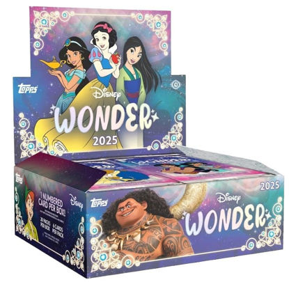 Picture of 2025 Topps Disney Wonder Hobby Box: Pre-Order, 20 Packs, 6 Cards Each, Includes Parallels, Stickers, Inserts