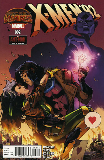 Picture of X-Men '92#2 VF ; Marvel comic book | Secret Wars Kiss Cover Rogue Gambit