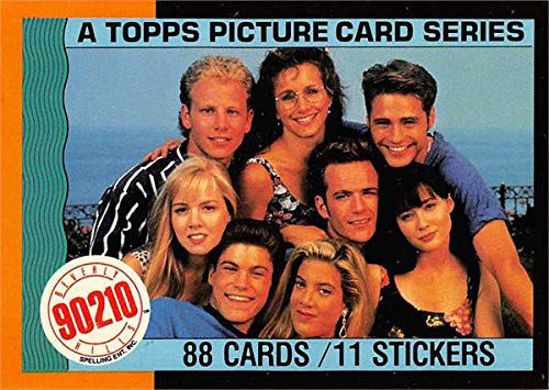 Picture of Full Cast trading card (Beverly Hills 90210, Luke Perry, Jason Priestly, Jennie Garth etc) 1991 Topps #42