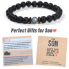 Picture of THEMEROL Mens Valentines Day Gifts Him Kids Teens Boys Gift Idea Teenage Bracelets Beaded Son 12 14 16 18 Year Old Birthday Cool Unique Confirmation Easter Basket Stuffer Graduation Christmas Stocking
