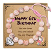 Picture of Sereney 6 Year Old Girl Birthday Gift, Adjustable Beaded 6th Bday Bracelets as 6th Birthday Gifts for 6 Year Old Girls, Six Year Old Girl Bday Gifts for Daughter Niece Granddaughter Girls