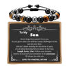 Picture of Sereney To My Son Bracelet from Mom as Valentines Day Gifts for Son Adult Men, Handmade Protection ID Bracelet Sons Gifts from Mom as Birthday Gifts for Teen Boys Valentines Gifts Men from