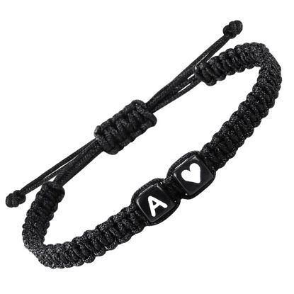 Picture of SUMMER LOVE Matching Couple Bracelets Letter Initial Bracelet for Men Women Cute Anniversary Christmas Gift Ideas Long Distance Couple Gifts for Him Her Boyfriend Girlfriend Son Bestfriend (A)