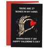 Picture of Faythory Funny Valentine’s Day Card for Couples - Skeleton Hand Heart Joke Card, Dark Humor Love Card for Boyfriend or Girlfriend, Anniversary Greeting Card with Envelope