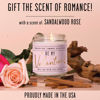 Picture of Valentines Day Gifts for Her, Valentine Candles, Valentines Gift for Girlfriend -Will You Be My Valentine Candle, w/Sandalwood & Red Roses I Valentines Gifts for Wife I 9oz, 50Hr Burn, USA Made