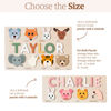 Picture of Zuzu Puzzle Personalized Name Puzzle for Toddlers 1-3 with Animals, Handmade Learning Toy, CPC Certified, Keepsake Nursery Decor, for 1st Birthday