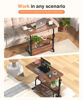 Picture of QZMDSM Laptop Desk Adjustable Desk Small Standing Desk Home Office Desks for Small Spaces Portable Desks Table for Bedrooms,Mobile Rolling Computer Work Desks on Wheels
