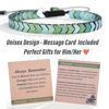 Picture of THEMEROL Mens Valentines Day Gifts for Him Teens Boys Ideas Teenage Gift Bracelets Men Hematite 10 12 16 18 Years Old 18th Birthday Son Grandson Easter Basket Stuffers Graduation Christmas Stocking