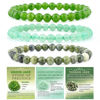 Picture of NCB 3-Piece 6mm Natural Crystal Gemstone Stretch Bracelets - Green Jade, Green Aventurine, Taiwan Jade Handmade Reiki Energy Healing Jewelry for Meditation,Yoga, Unisex