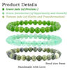 Picture of NCB 3-Piece 6mm Natural Crystal Gemstone Stretch Bracelets - Green Jade, Green Aventurine, Taiwan Jade Handmade Reiki Energy Healing Jewelry for Meditation,Yoga, Unisex