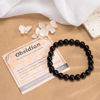 Picture of MASSIVE BEADS Black Obsidian - Stone of Pleasure - Handmade Yoga Stretch Elastic Bracelet Natural Stone Crystal Healing Power Energy Gifts for Unisex Adult 4mm