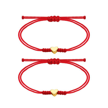 Picture of PEALICIOUS Red String Bracelet, Red Bracelets for Women as Valentines Day Gifts for Kids with Heart, Galentines Gifts Kabbalah Protection Bracelet as Heart Jewelry for Friends Family